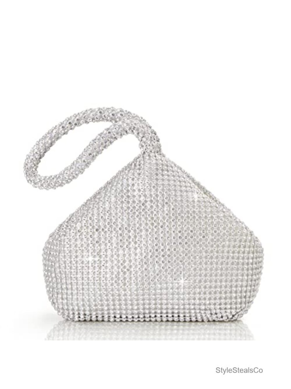 Rhinestone Clutch Triangle Sparkly Glitter Evening Bag